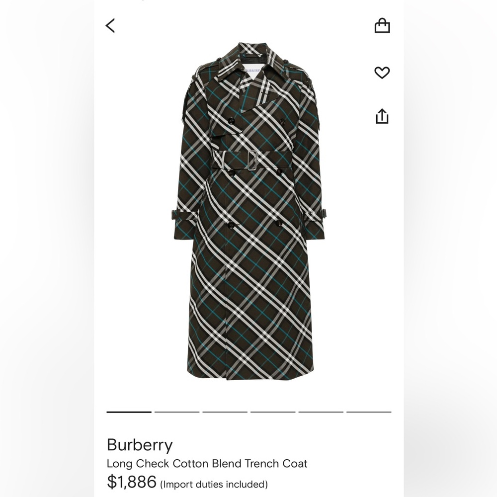 Burberry Checked Trench Coat
